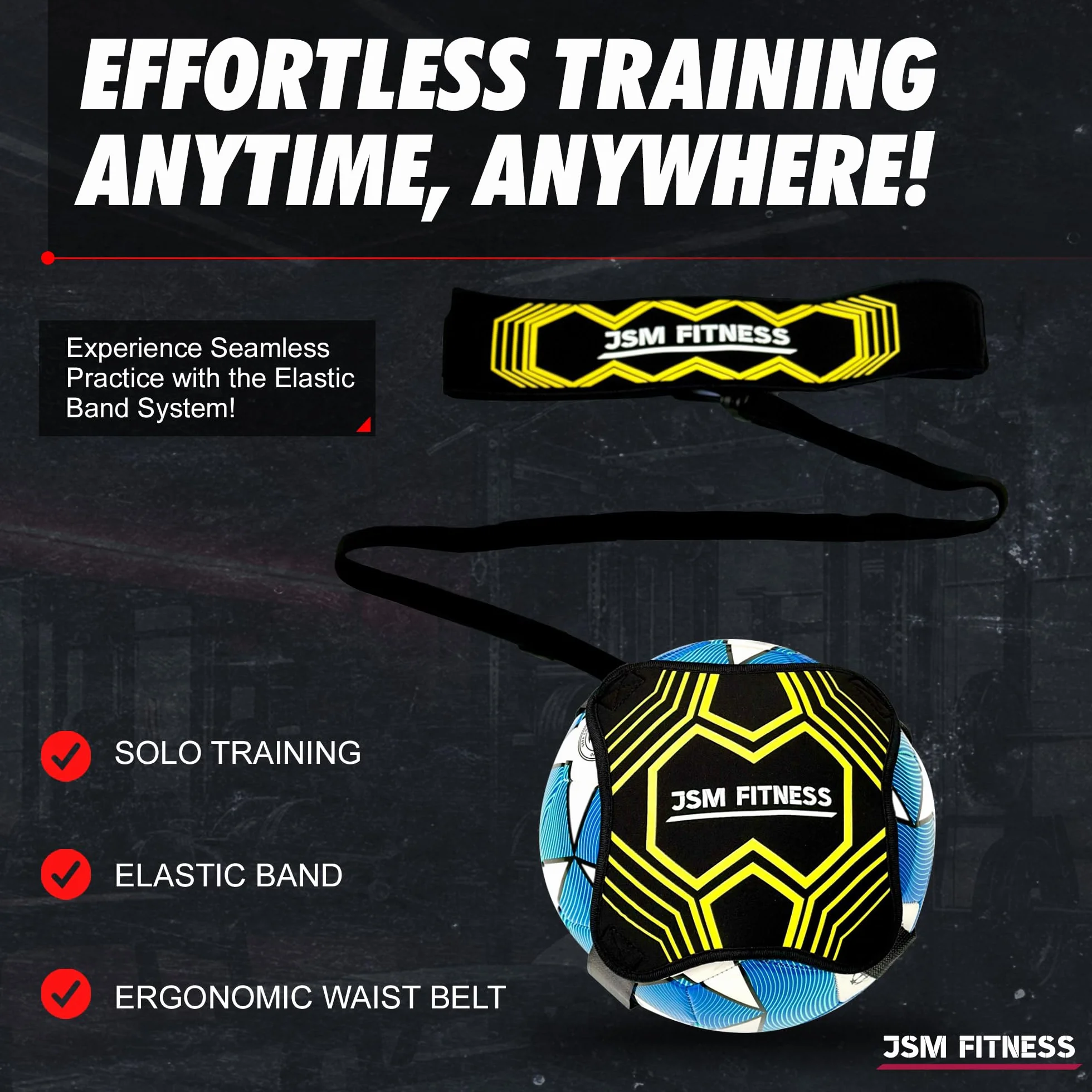 Elastico 360 Gradi Fascia per Trainer Calcio - Kit Allenamento Calcio con Cintura Regolabile