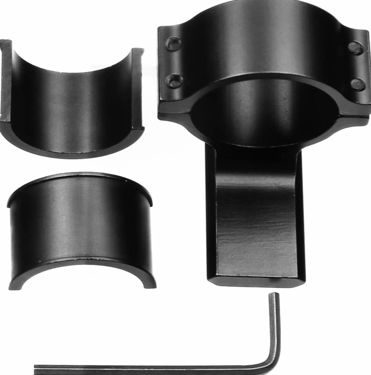 M062 Supporto Universale per Torcia (25.4–30 mm), Magnetico Accessorio in Alluminio con Anello Riduttore per Tubi da 1–1.18 Pollici, Superficie Anodizzata Resistente, Design Modulare per Torce