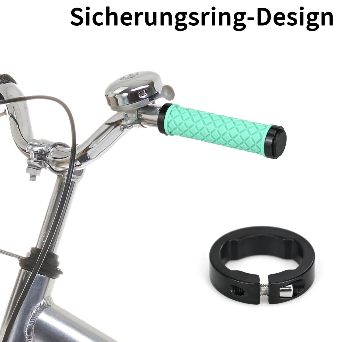 KOOOGEAR Manopole antiscivolo per manubrio bicicletta, ergonomiche, design Lock-On a due lati per bicicletta elettrica da 22 mm, bici da trekking, mountain bike, bici da turismo