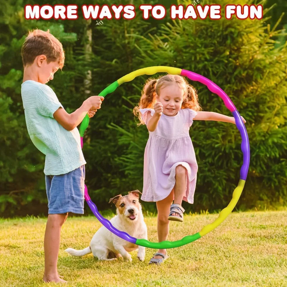 Hula Hoop per Bambini, Hula Hoop Pieghevole in Plastica, Cerchio di Fitness Splicing Rimovibile per hula hoop per Ginnastica da Dimagrire, Danza, Giochi