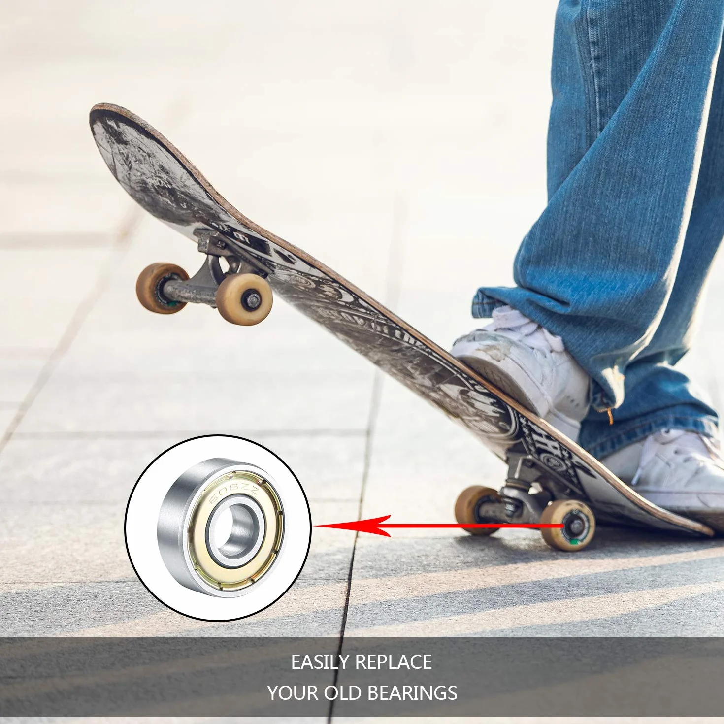 Cuscinetti a Sfera 608 ZZ 8x22x7 mm per Skateboard Rollerblade Longboard