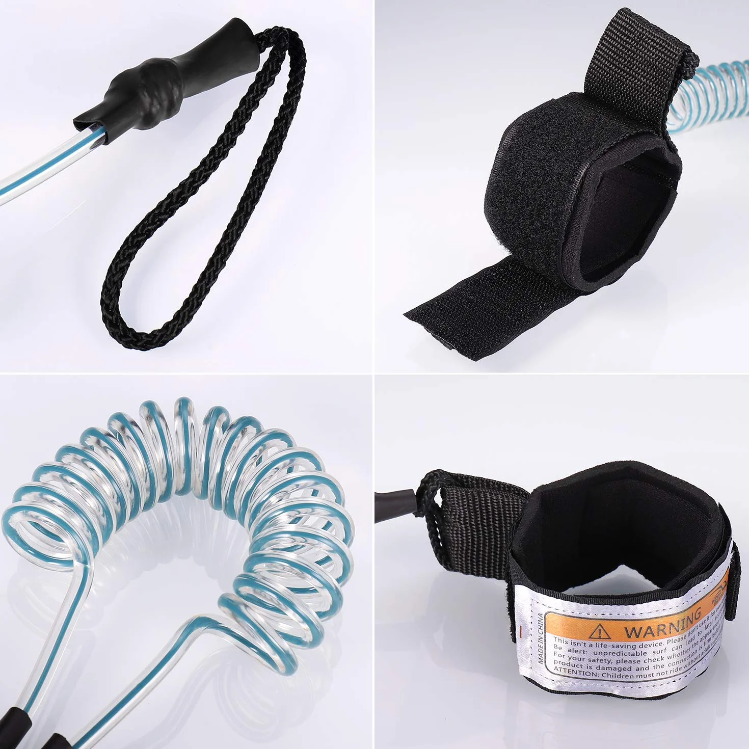 Zocipro Laccio di Sicurezza da Surf, Leash Surf Sup con 2 Pezzi Custodia Impermeabile per il Telefono, 6 Piedi SUP Guinzaglio per Surf Paddle Board, Porta Cellulare Subacquea Universale