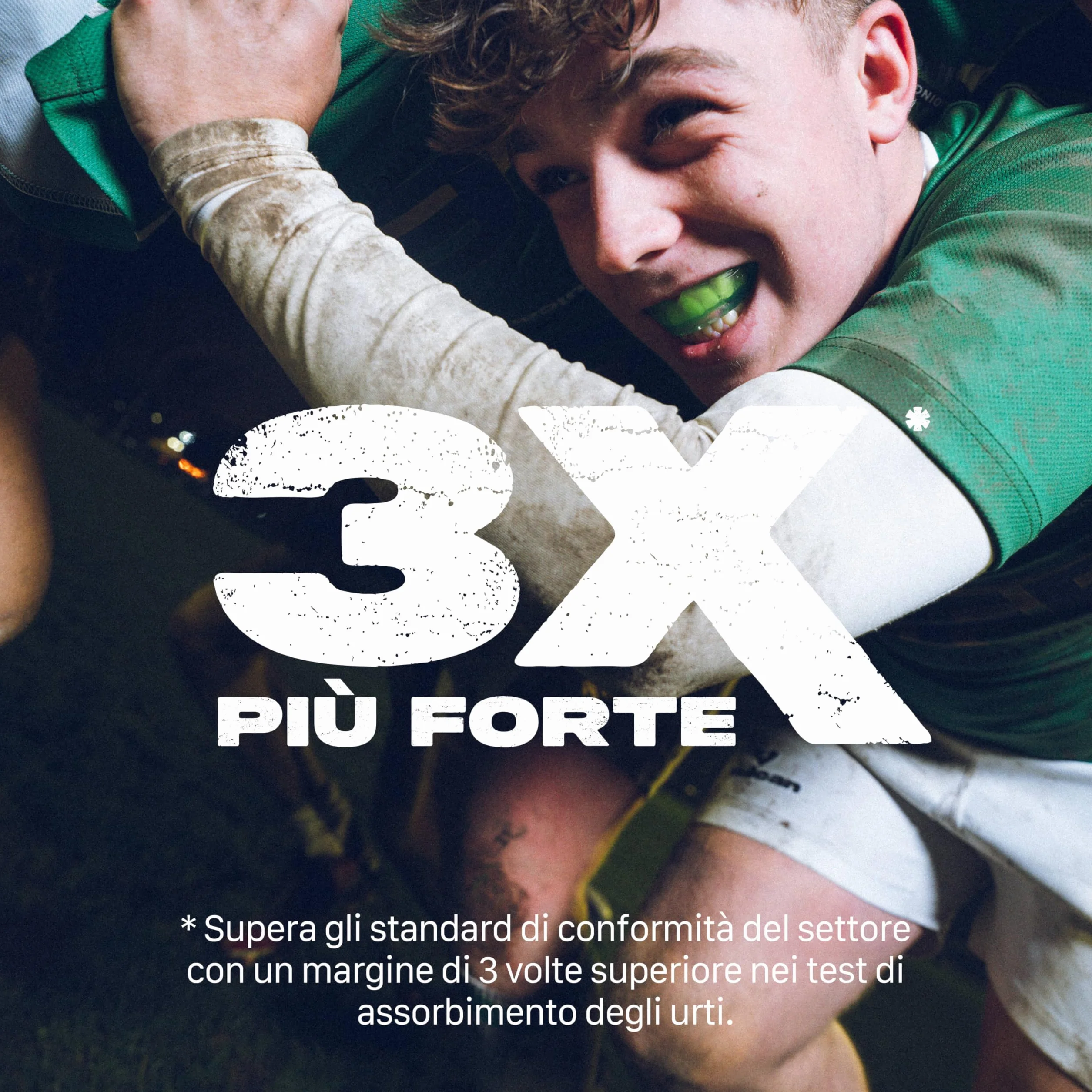 SAFEJAWZ Elements TERRA Paradenti Sportivo Adulti e Bambini Contatto Completo per Sport Rugby MMA Hockey Judo Boxe (Verde)