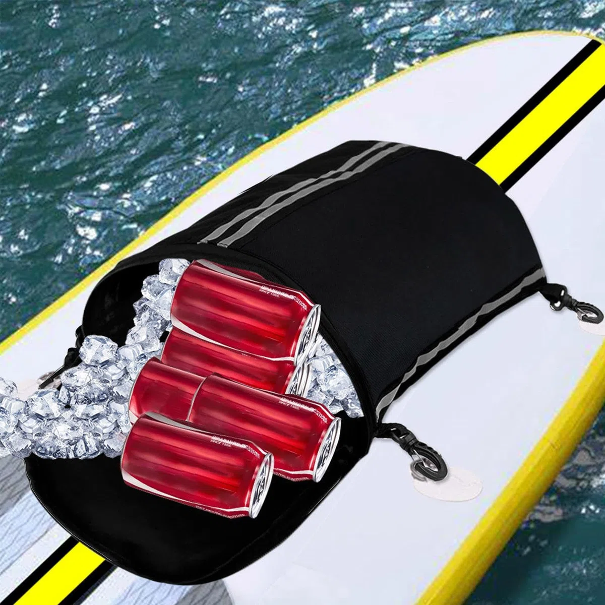 Borsa portaoggetti per kayak – Custodia con cerniera per ponti Sups | Borse da ponte multifunzionali per paddleboard, borsa portatile in rete, per sport acquatici a P