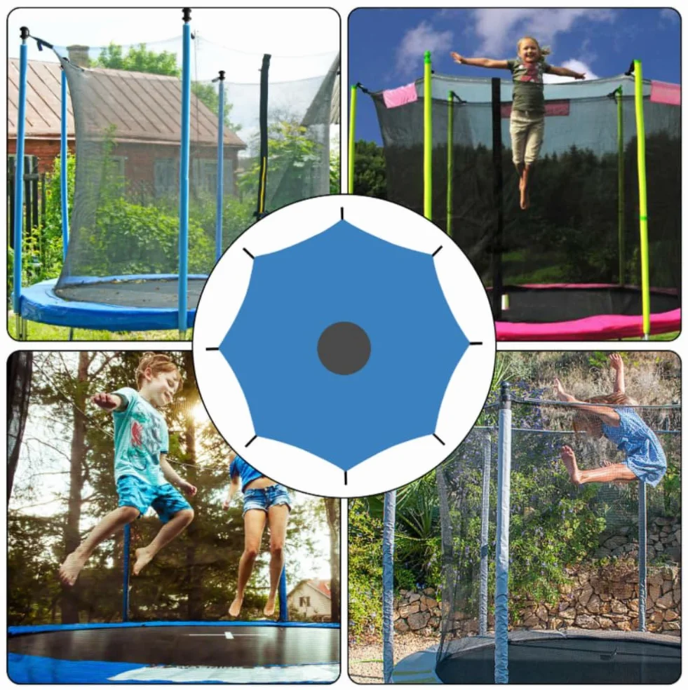 Copertura Parasole per Trampolino, Ø 183 244 305 366 427 cm Copertura per Trampolino, Copertu-ra Superiore per T-rampolino, Resistente ai Raggi UV & Impermeabile