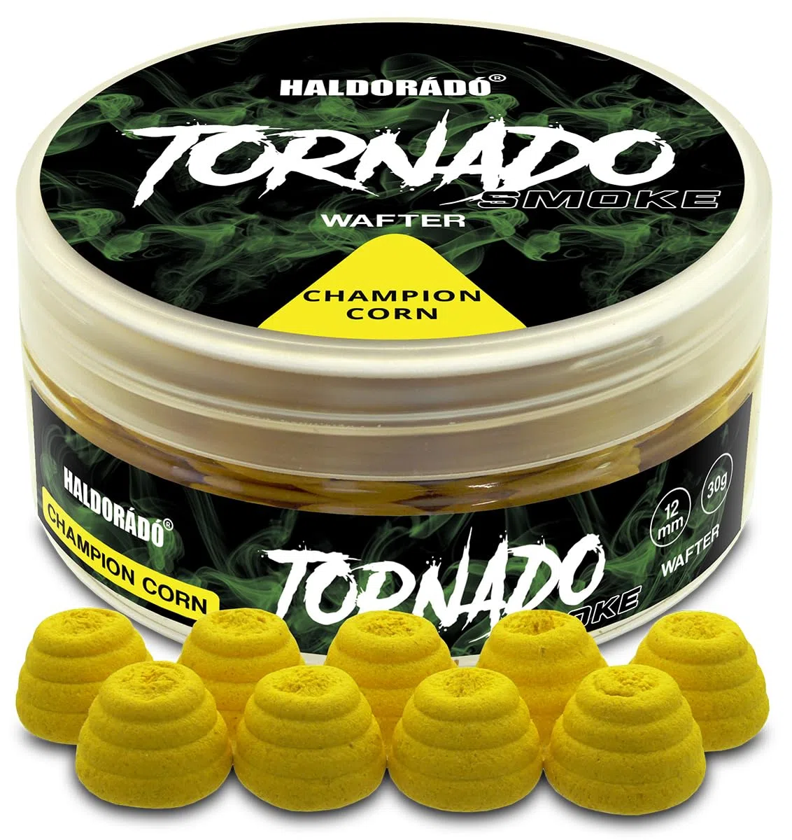 Haldorado Tornado Smoke Wafer, Gusto Mais Campione, Esca da Pesca alla Carpa da 12mm, 30g