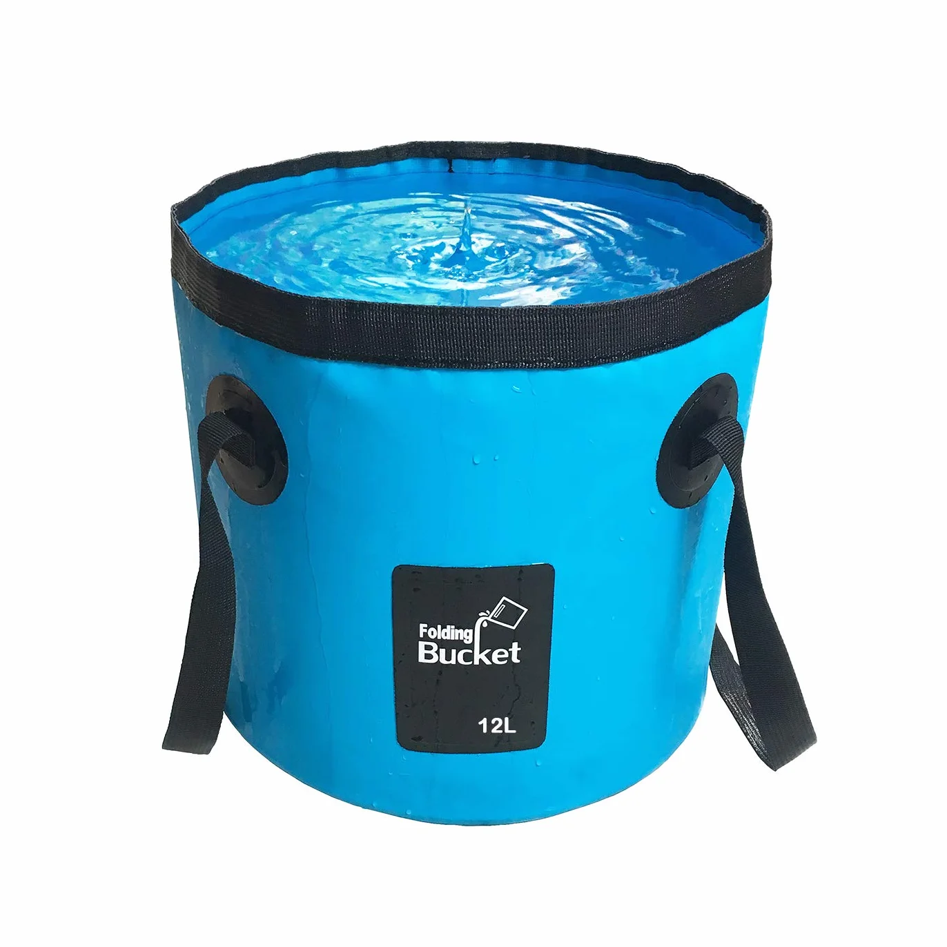 Secchio Pieghevole,12 e 20 Litri Secchio da Pesca Pieghevole Portatile Multifunzionale - Secchio Pieghevole per lavabo - Contenitore dell'Acqua per la Pesca-Campeggio-Giardinaggio (12L, Blu)