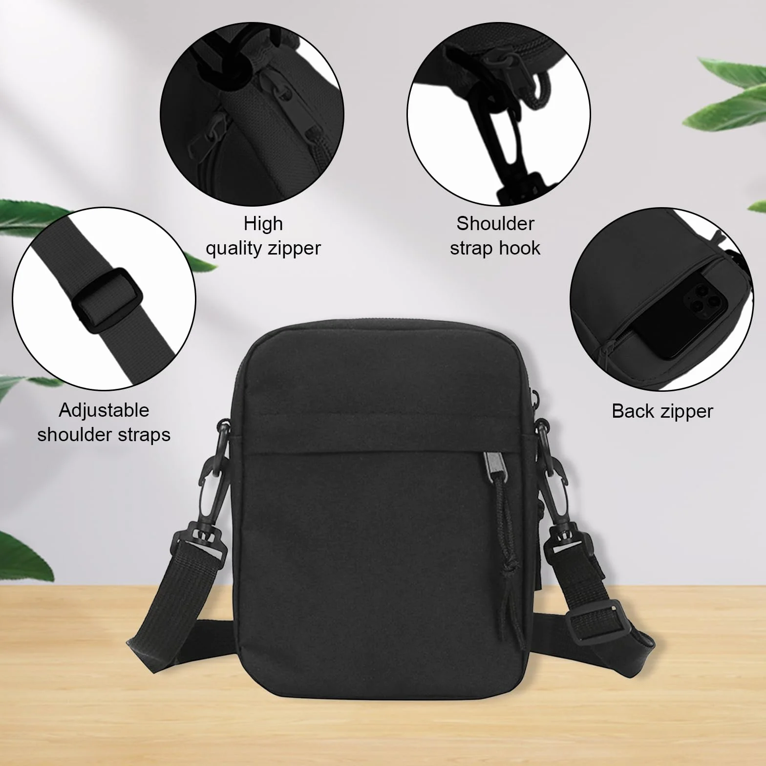 Zaino per Spalla Piccola, Borsa a Tracolla, Borse a Tracolla per Uomini e Donne, Borsa a Tracolla Versatile, Per Escursioni, Camminando, Ciclismo, Viaggio, Ciclismo, Caricabatterie USB