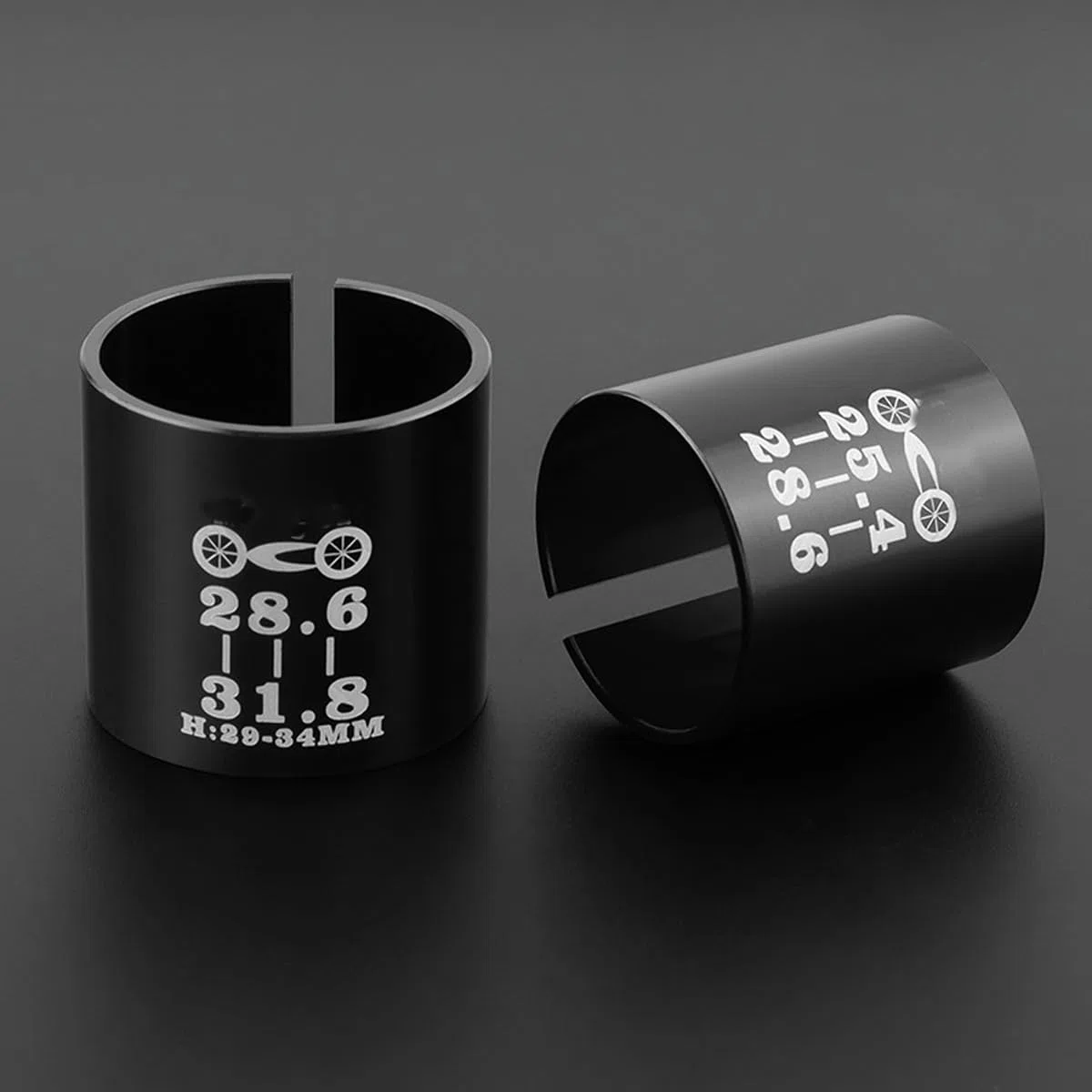 Attacco manubrio Ahead per bicicletta, adattatore di spessore per gambo Ahead, manicotto di conversione per attacco manubrio Ahead da 25,4mm a 28,6mm