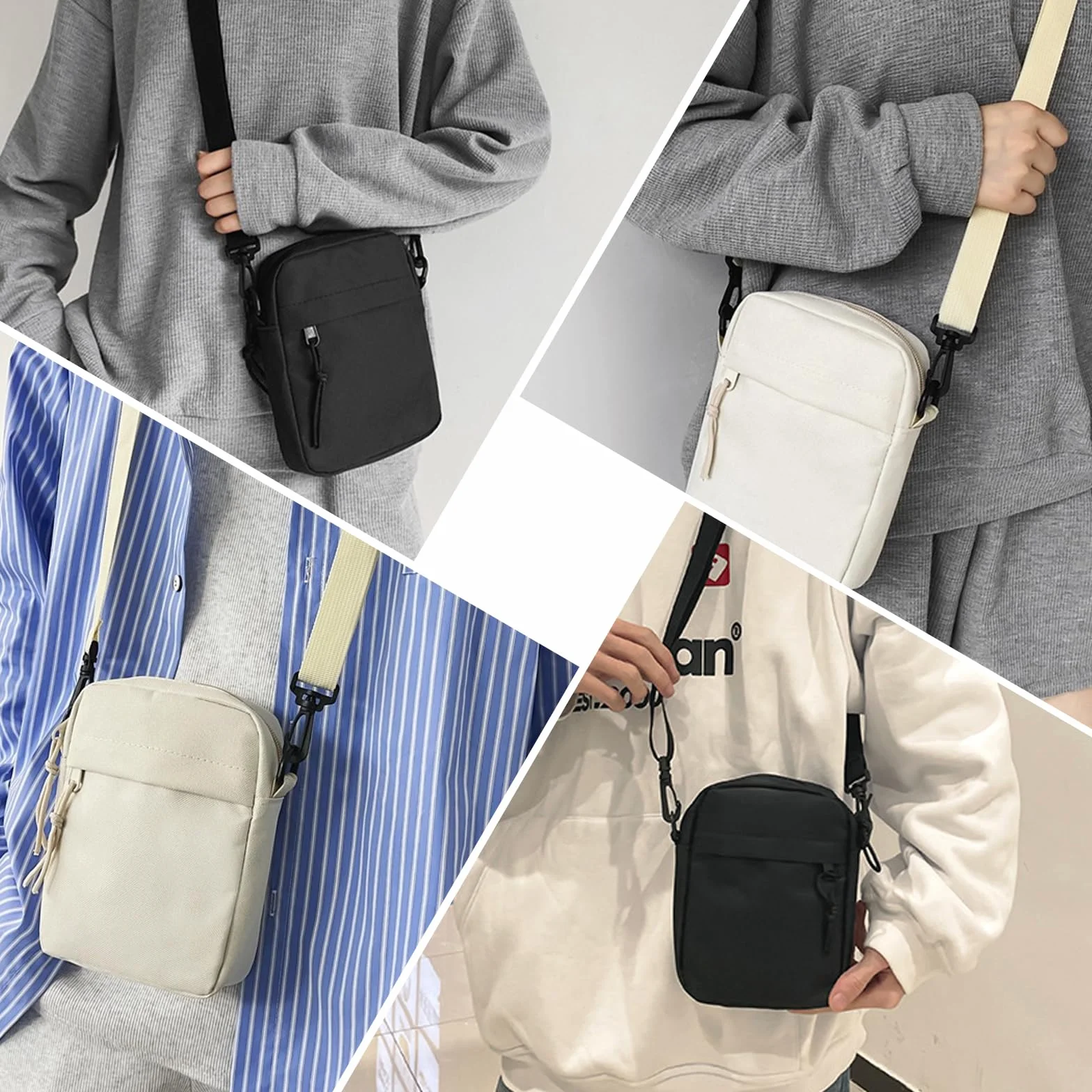 Zaino per Spalla Piccola, Borsa a Tracolla, Borse a Tracolla per Uomini e Donne, Borsa a Tracolla Versatile, Per Escursioni, Camminando, Ciclismo, Viaggio, Ciclismo, Caricabatterie USB