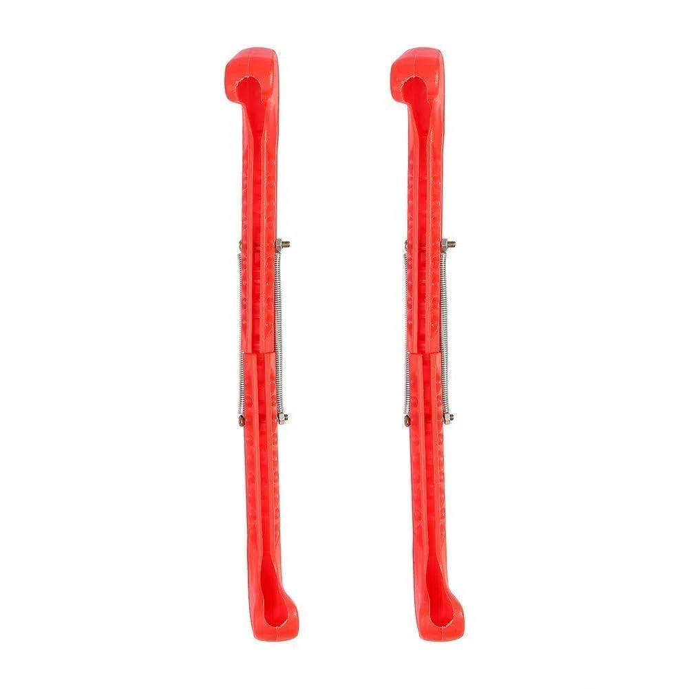 Cyrank 1 Paio di Protezioni per Lame per Hockey su Ghiaccio, Protezioni per Lame per Pattini da Hockey su Ghiaccio Copertura in plastica con Protezione per Pattinaggio su Ghiaccio a Molla
