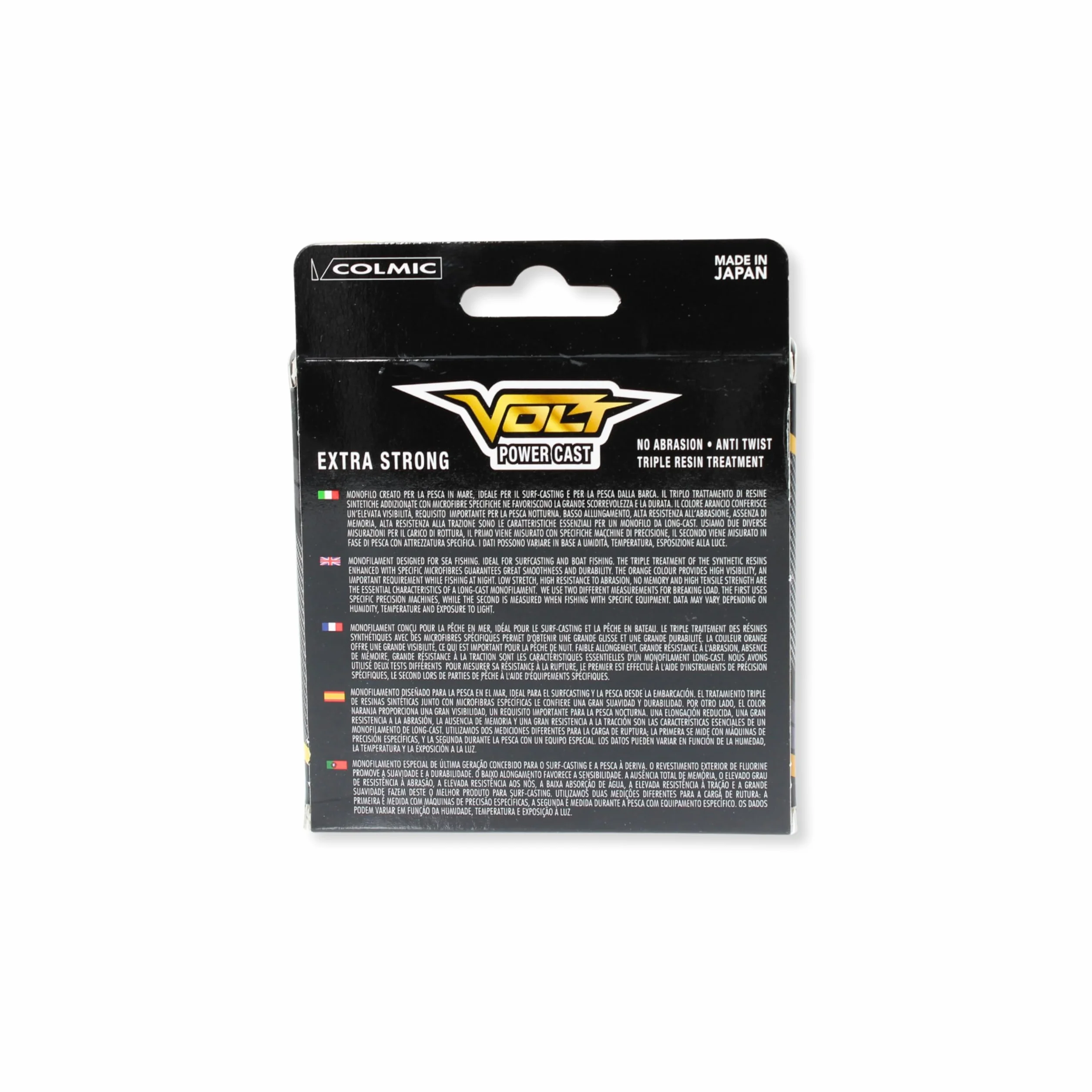 Colmic VOLT Power Cast – Monofilo da Pesca Made in Japan per Surfcasting e Mare – Extra Strong, Alta Visibilità, Anti Twist, Fluorine Triple Resin - Prodotto Ufficiale Colmic
