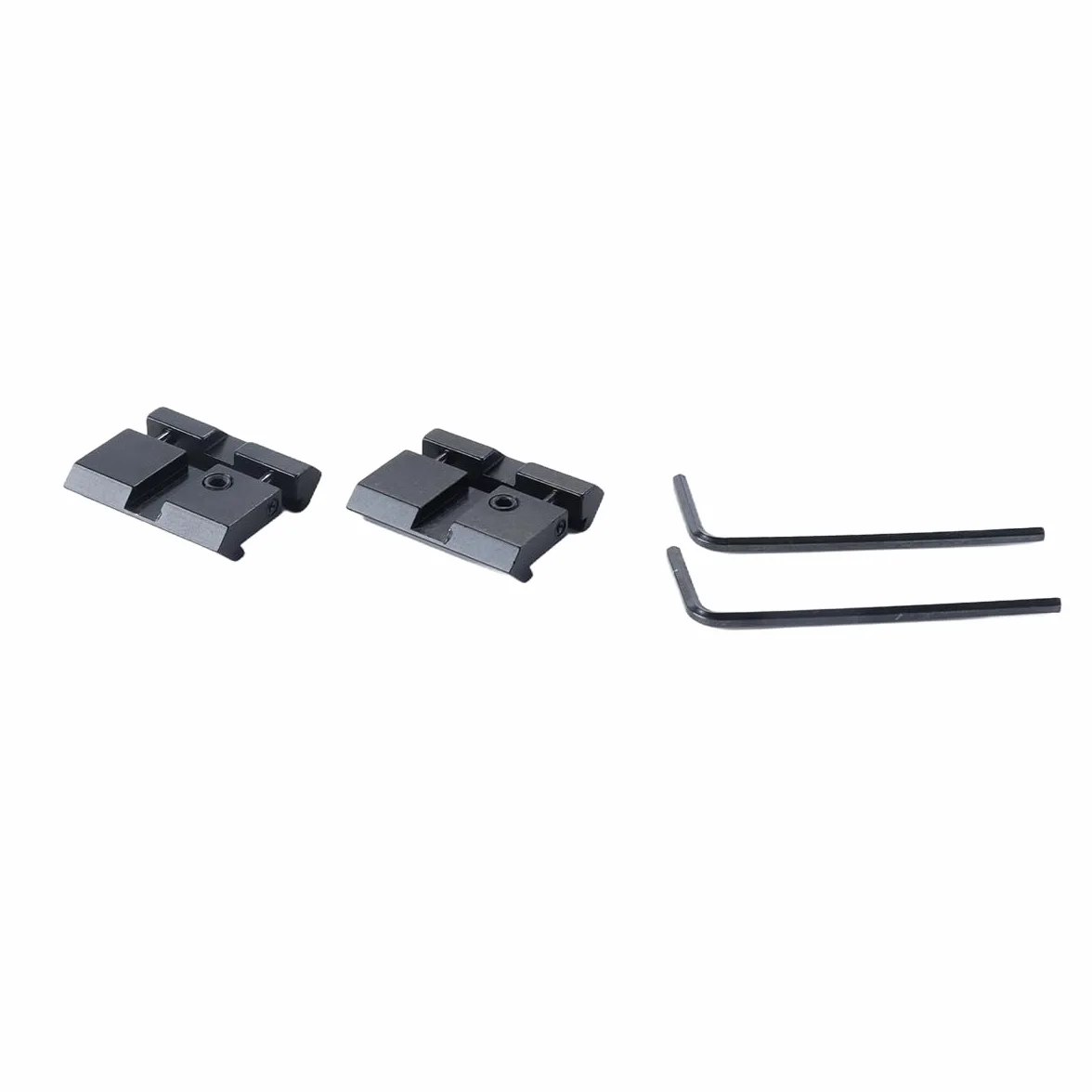 2 adattatori a innesto rapido per binario per cannocchiale – attacchi a coda di rondine da 11 mm per convertitori Weaver/Picatinny da 20 mm (basso profilo)