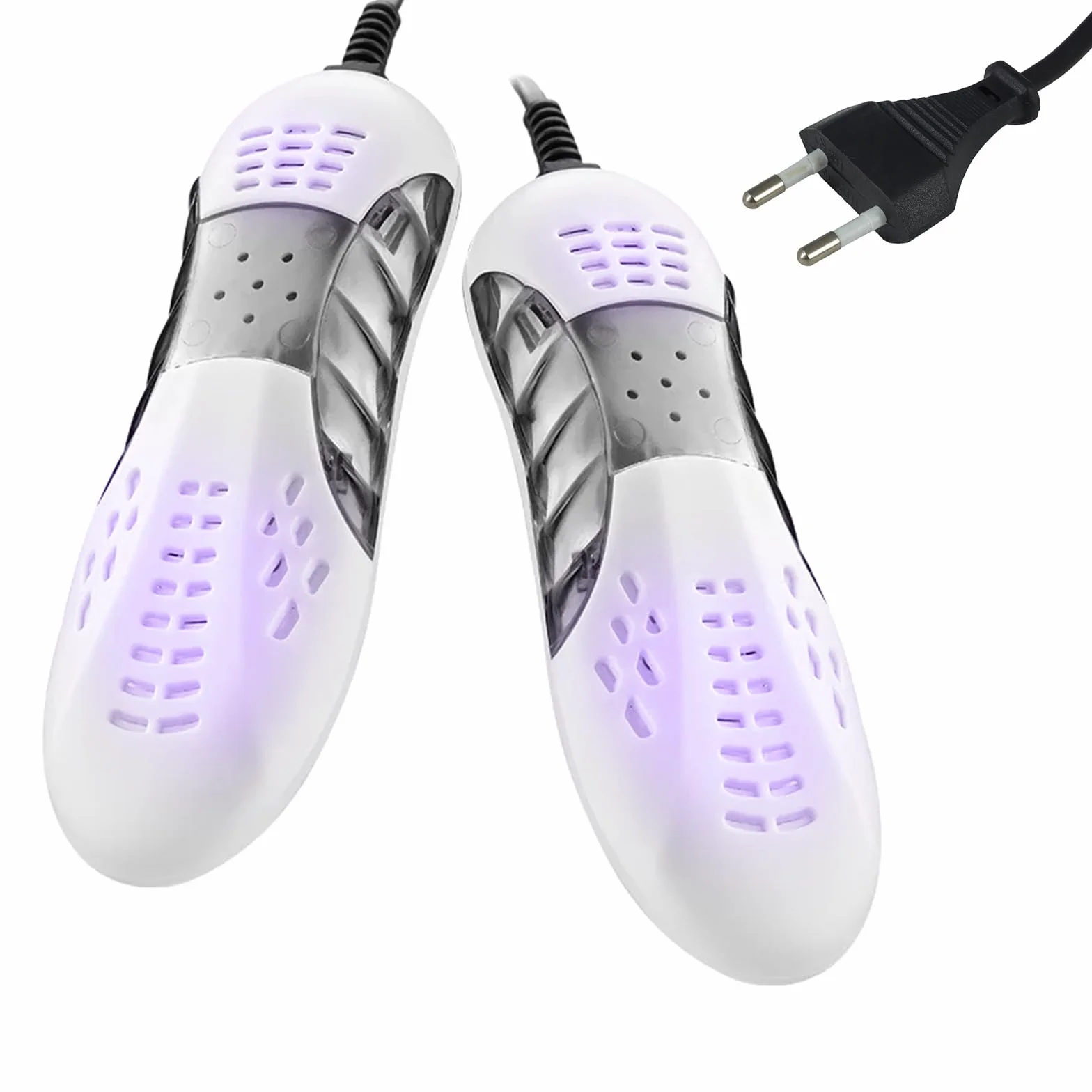 Asciuga Scarpe Elettrico, Asciugatrice Portatile per Calzature, Asciuga Scarpe Portatile, Scalda Scarpe e Scarponi per Asciugare Le Scarpe Sudate ed Eliminare i Cattivi Odori - Bianco
