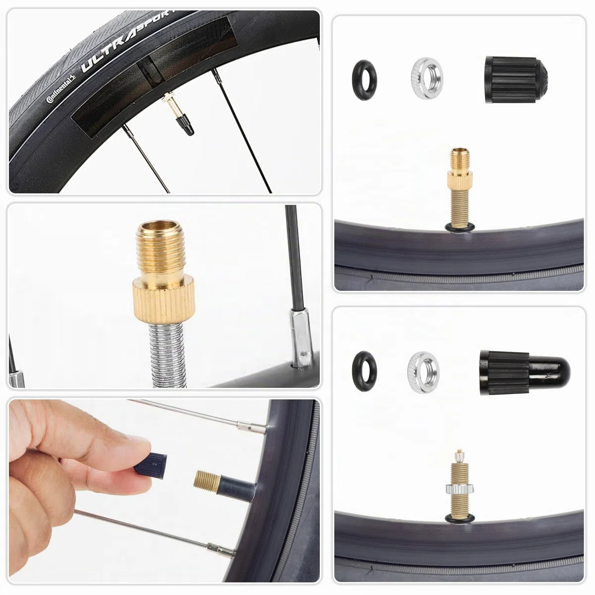 Siringa Tubeless per Bicicletta – 60 ml Kit Riparazione Pneumatici Bici, 29 Pezzi Sealant Injector Set per MTB e Bici da Strada, incl, Rimozione del Nucleo della Valvola