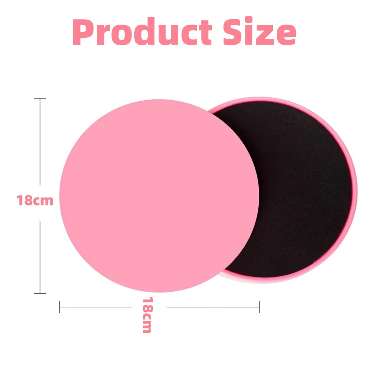 Sliders Fitness, 2PCS Dischi Scorrevoli Core Sliders Gliding Discs Doppia Faccia Dischi Fitness Per Palestra Rinforzo (Rosa)