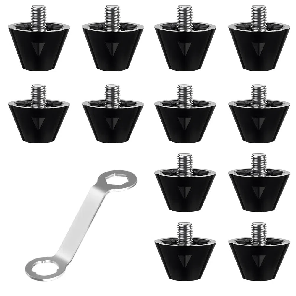 Flintronic 12/20 Pezzi Tacchetti da Calcio, Tacchetti Antiscivolo,per Ferro Avvitabili Allenamento Atletico