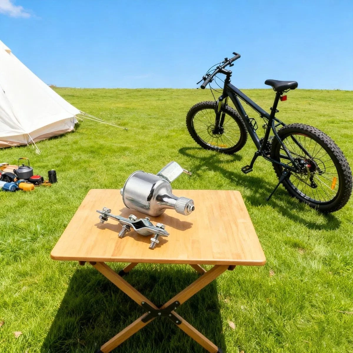 Generatore dinamo per bicicletta, 12 V, 6 W, con doppia uscita per faro e fanale posteriore, in alluminio, per mountain bike e biciclette elettriche