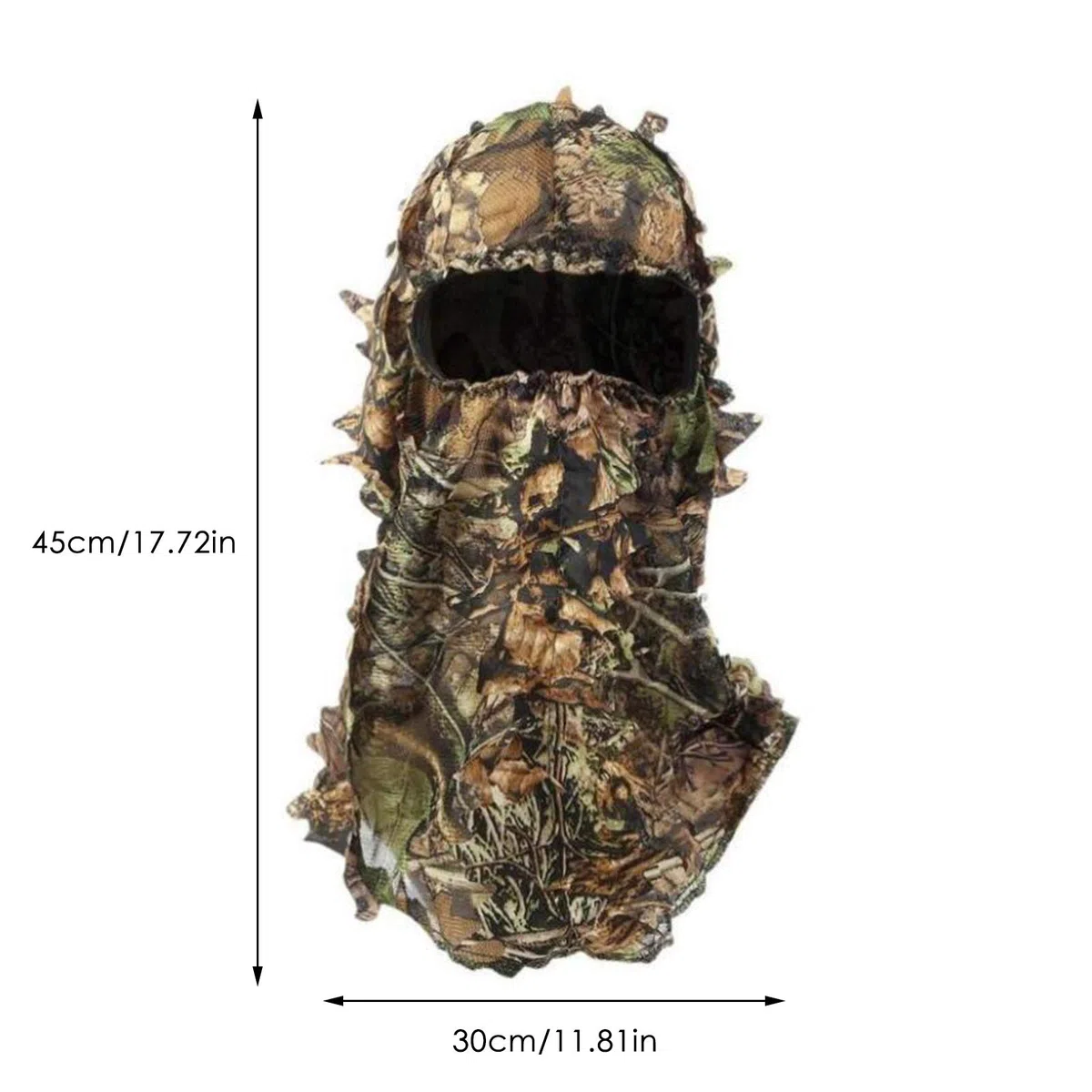 3D Foglia Mimetica Maschera, Foglie Camouflage Caps Cappello a Foglie Mimetiche Ghillie Cappello da Caccia al Tacchino per Esterno