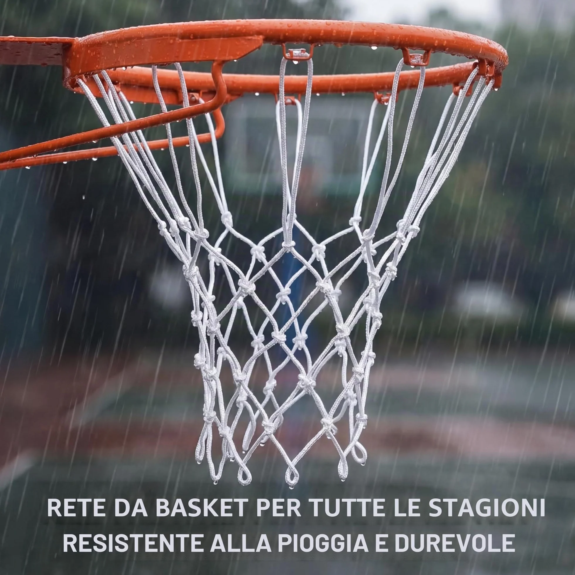 Syhood Rete da basket di ricambio per tutte le condizioni atmosferiche, 12 passanti