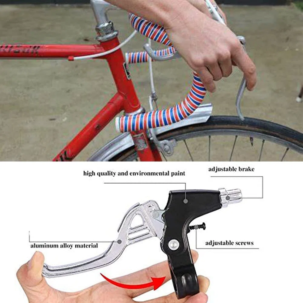 1Paio Leva Del Freno, Leve per Bicicletta in Lega di Alluminio di Diametro 2.2 cm, Universale Maniglia del Freno della Bici per Mountain Bike, Bici da Strada