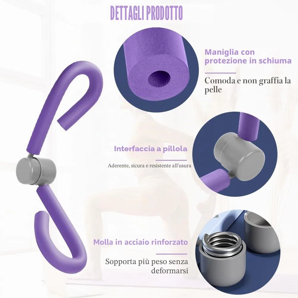 Flintronic Attrezzo Interno Coscia, Attrezzo Ginnico per Cosce e Braccia, Hip Trainer, Allenatore per Cosce, Attrezzi Esercizi Pavimento Pelvico Muscoli per Palestra in Casa Yoga Pilates