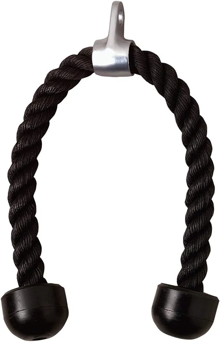 Corda per tricipiti, 70 cm, per il fissaggio di fitness, il bodybuilding e la palestra, colore nero