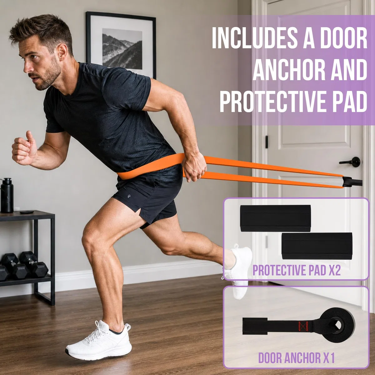 Fitnessbänder Widerstandsbänder 5er Set, Resistance Bands con 4 Livelli di Resistenza, Elastici Fitness con Guida agli Esercizi e Borsa da Trasporto, per Allenamento Muscolare e Yoga