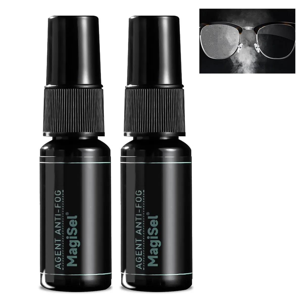 2PCS Spray Antiappannamento, Anti Fog Spray per Occhiali, Spray Antiappannante Anti-Appannamento Spruzzino Detergente per Maschere Sub e Occhialini Nuoto, Protezione Antiappannamento Tutti i Vetri