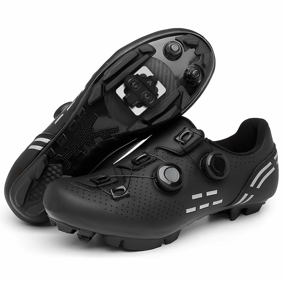 flintronic Set di 2 Tacchette SPD per Bici con Piastre Antiscivolo, Compatibili con Pedali MTB SPD SM-SH51 per Scarpe da Mountain Bike e Ciclismo Indoor