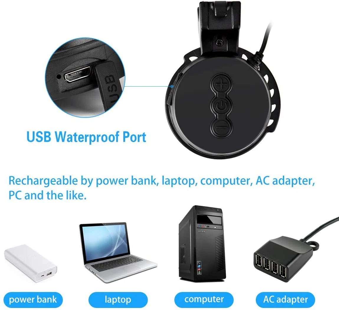 Queta - Campanello per Bicicletta,USB Mini Bicicletta,IP65 + Anti-Polvere + Anti-Drop, per Bicicletta da Strada/BMX, in ABS