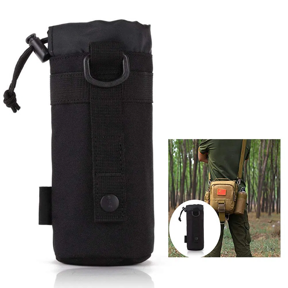 Borsa Bottiglia Outdoor,Borsa per Borracce Portabottiglie Militare per Campeggio Escursionismo Ciclismo 550ml