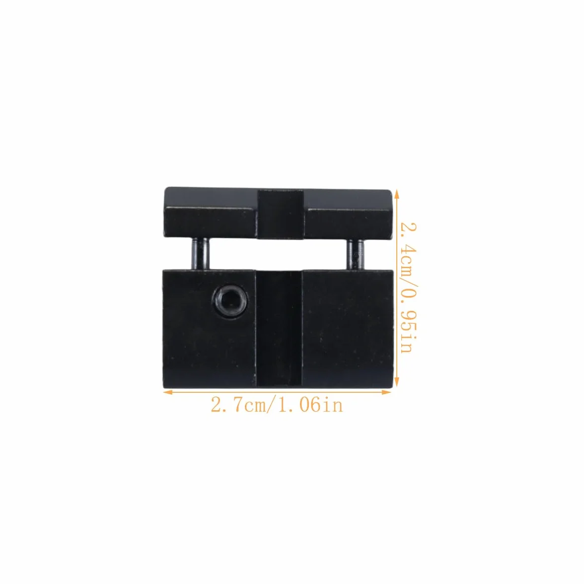 2 adattatori a innesto rapido per binario per cannocchiale – attacchi a coda di rondine da 11 mm per convertitori Weaver/Picatinny da 20 mm (basso profilo)