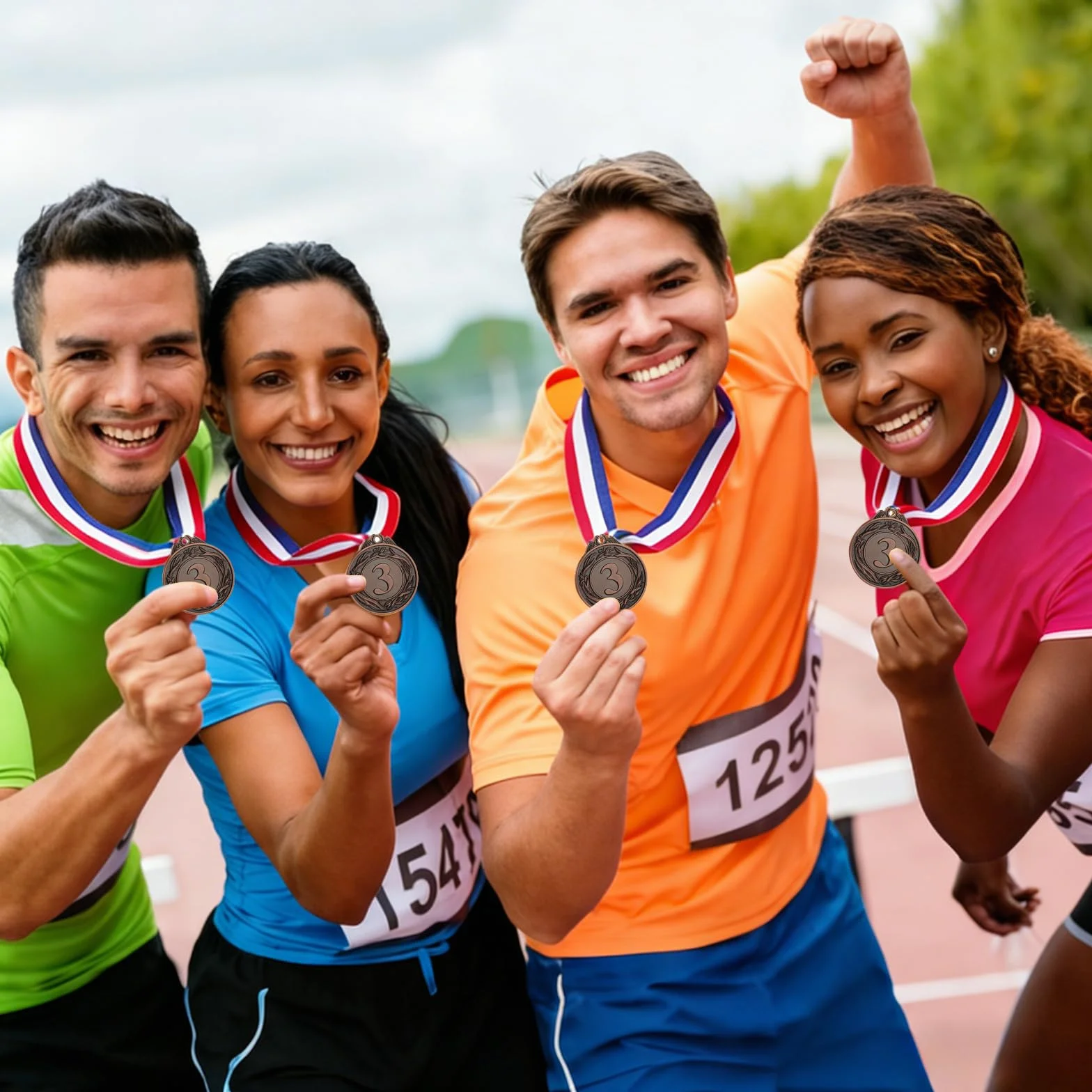 Medaglie Premiazioni Metallo 2 Pollici 12 Pezzi Olimpico per Campioni Sportivi