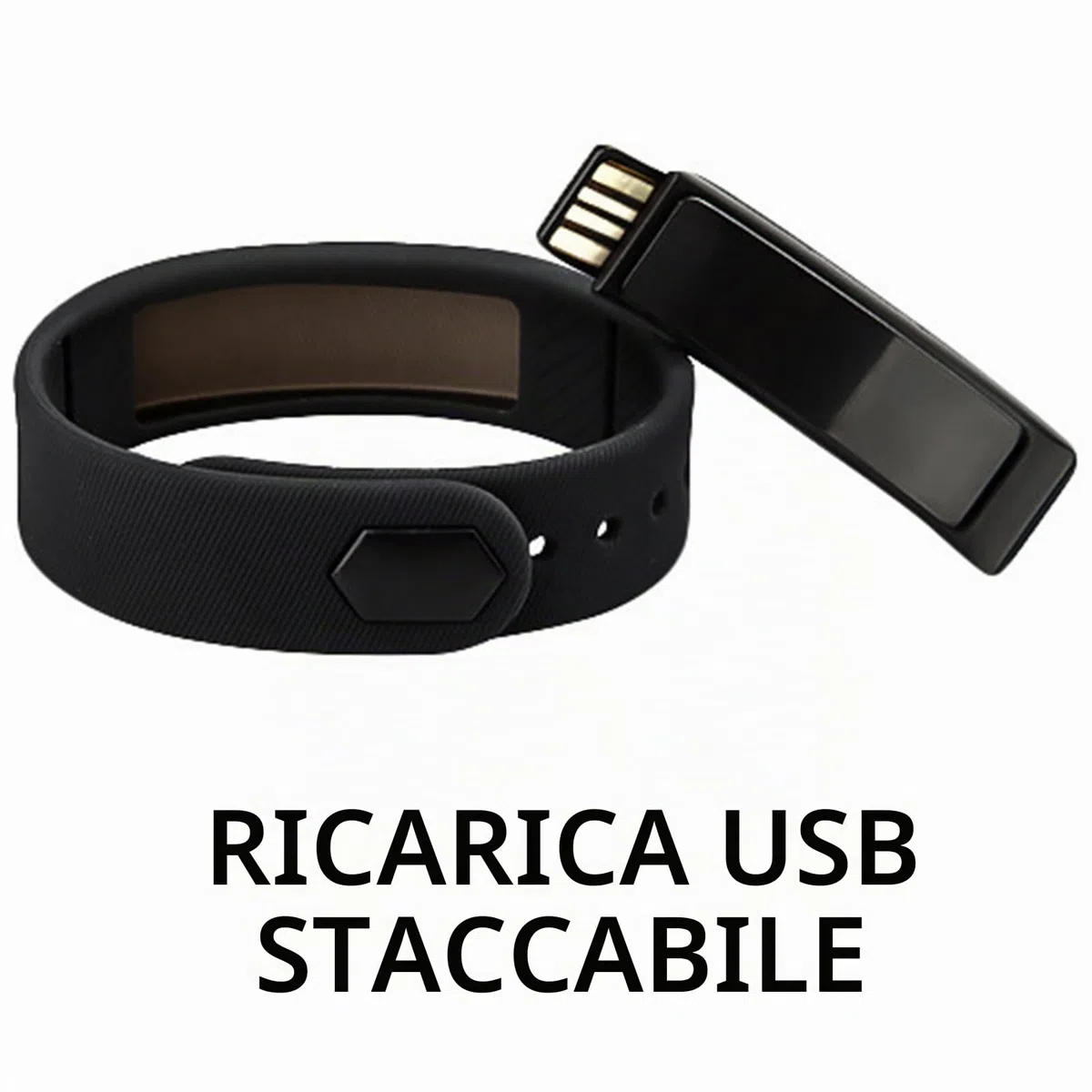 Orologio contapassi, orologio contapassi, orologio fitness intelligente, braccialetto sportivo fitness per registrare calorie, distanza, passi, senza Bluetooth, senza app dispositivo; nero