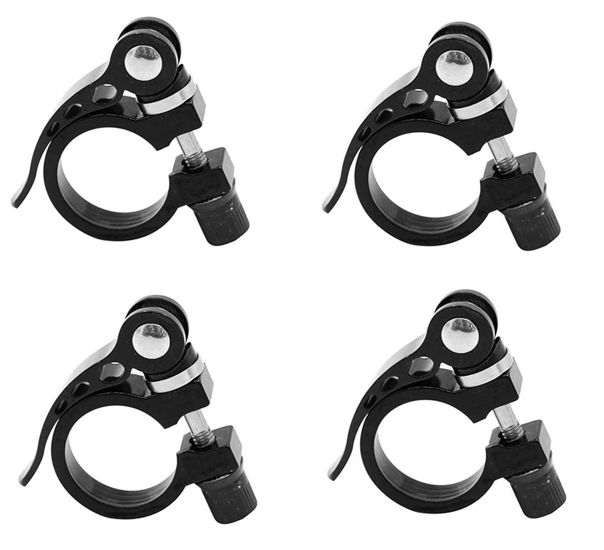 4 Pezzi Pinze per Sellino, Collare Morsetto Reggisella Bici in Lega di Alluminio Adatto per 25,4/28,6/31,8/34,9 mm