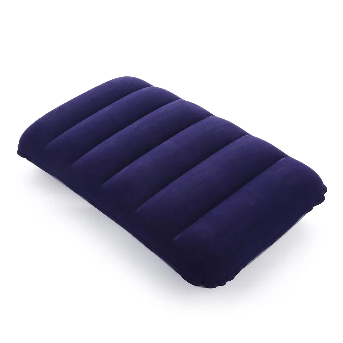 2X Cuscini Gonfiabili per Spiaggia, Viaggio e Campeggio Piccolo Cuscino da Esterno in Velluto Morbido, Blu 43x27 cm