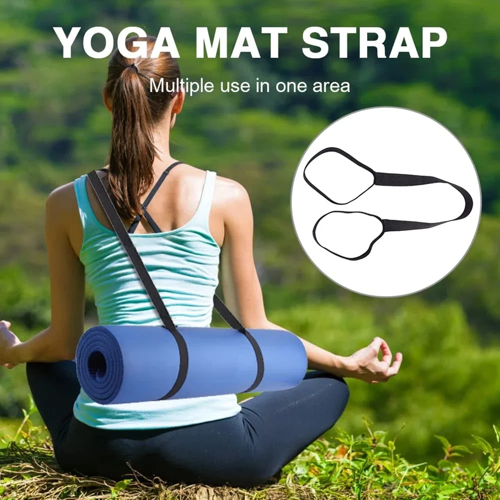 Cinghia Tappetino Yoga,2 pezzi Tracolla per Yoga,Tracolla per Materassino da Yoga, per Yoga, Pilates, Esercizi, Aerobica, Tappetino Esercizi Sport