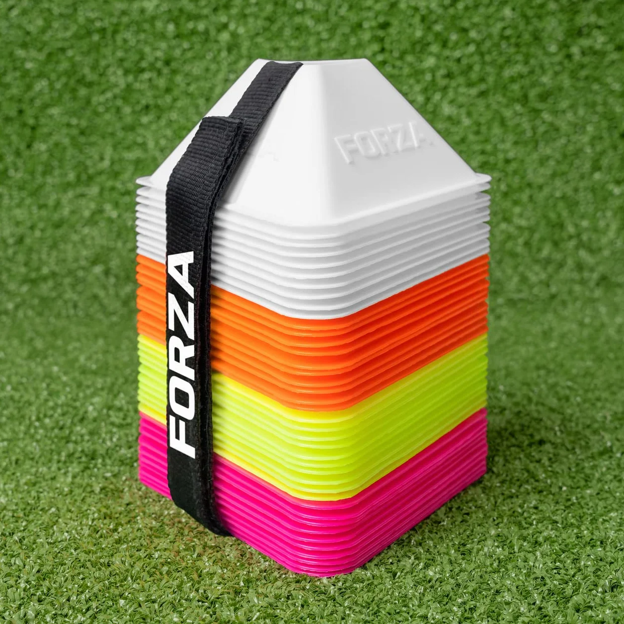 FORZA Mini Coni Triangolari 4,5cm Fluorescente Confezione da 40
