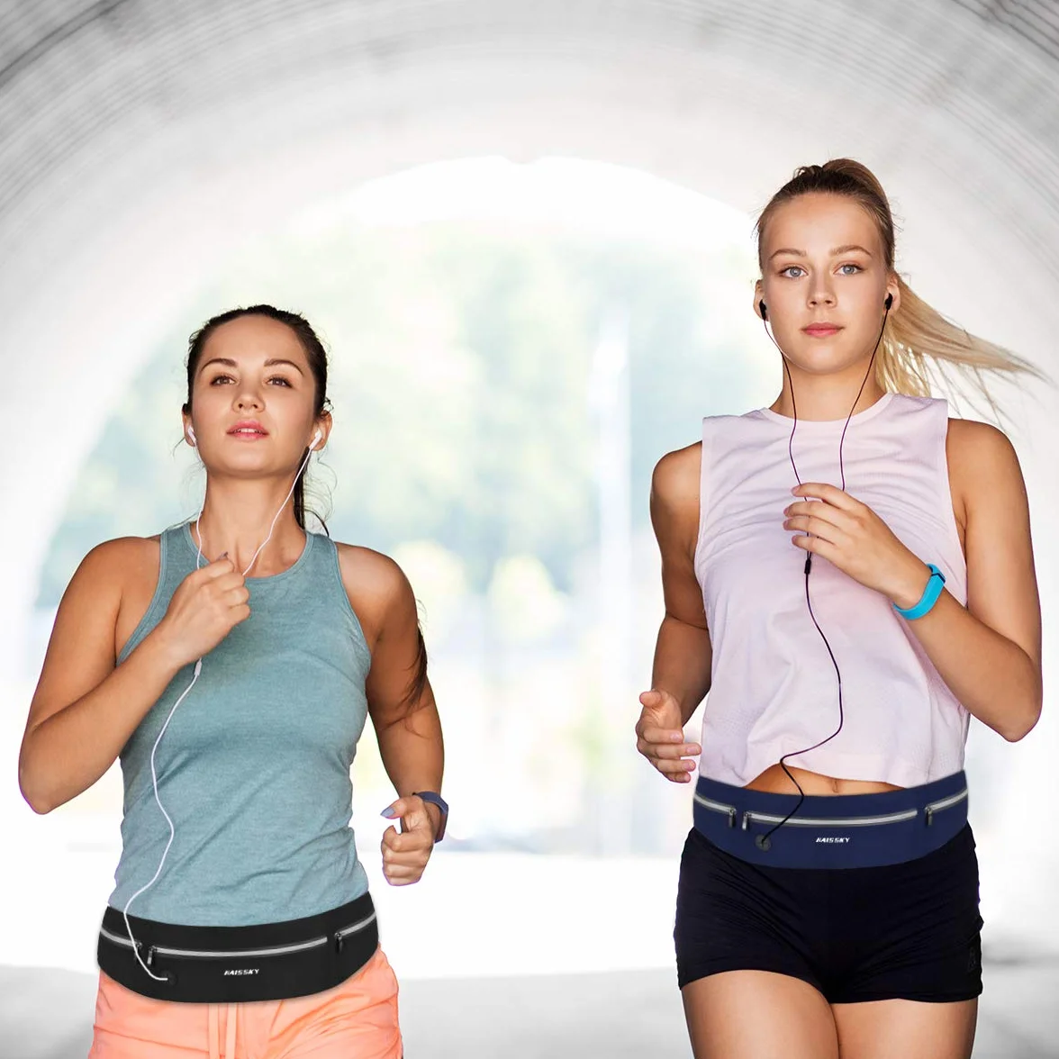HAISSKY Marsupio Running Impermeabile per Uomo e Donna, Cintura da Corsa Sportiva per Jogging Viaggi Escursioni
