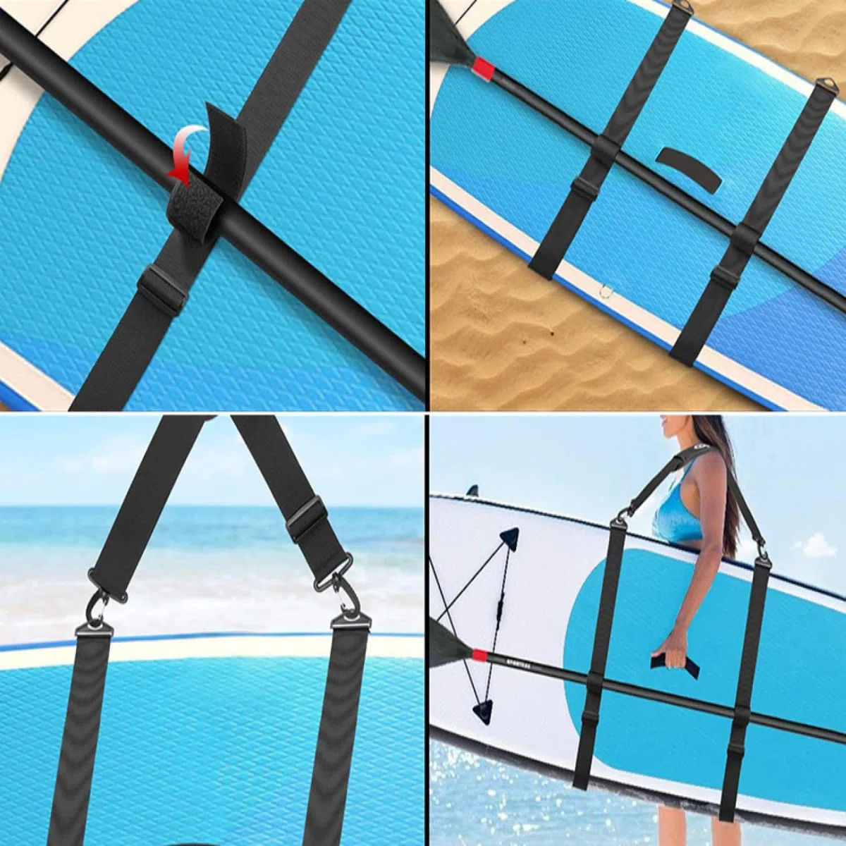 Tracolla Regolabile per Tavola da Surf Tracolla, Cinghia da Trasporto SUP, SUP Board Tracolla, Tracolla per Tavola da Surf, per Tavola da Surf, Stand Up Paddle, Canoa, Longboard