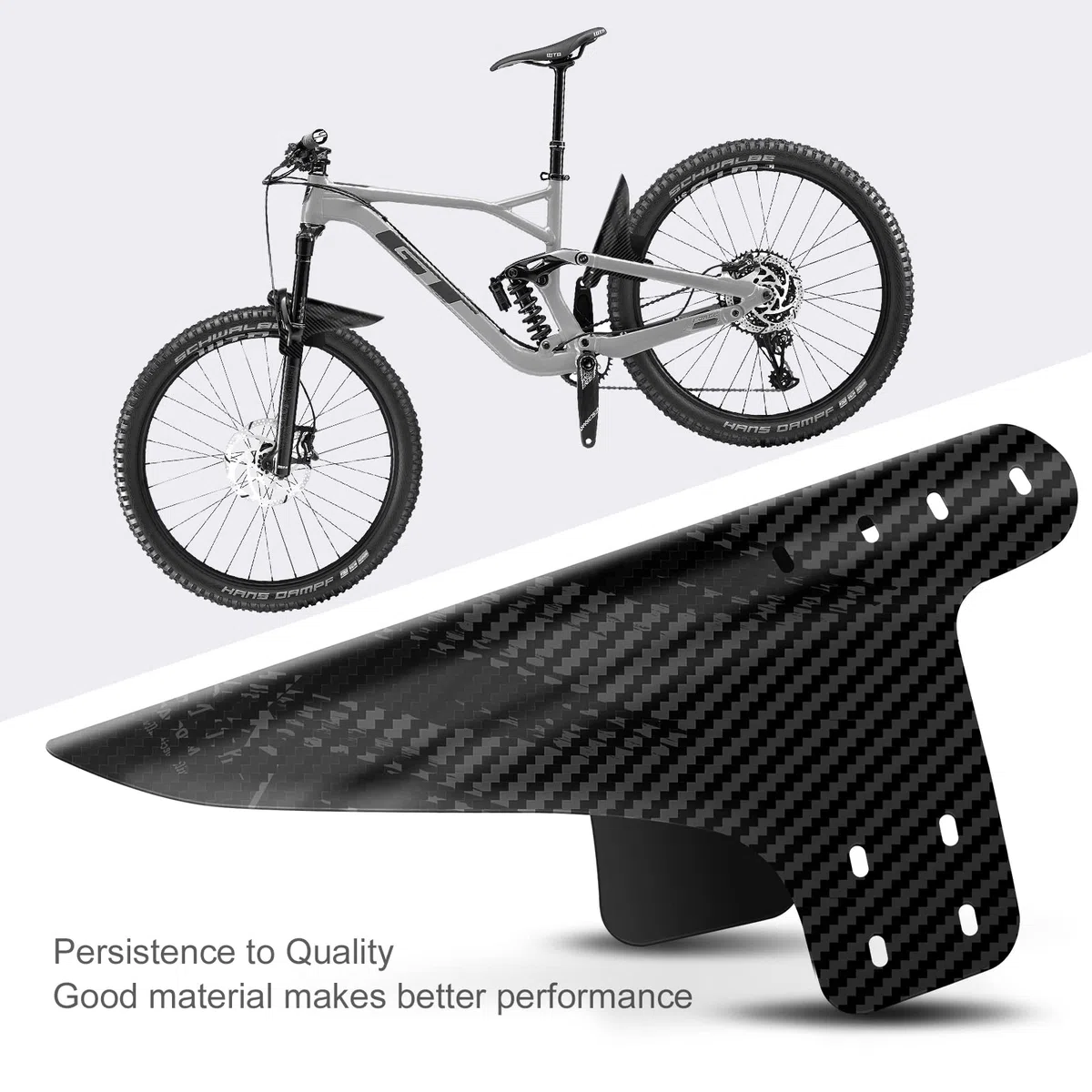 Parafango MTB, Compatibile Anteriore o Posteriore Enduro Parafanghi Bici MTB Misura BMX 20 26" 27,5" 28" 29 Pollici Mountain Bike Mudguard e Fat Bike Mud Guard