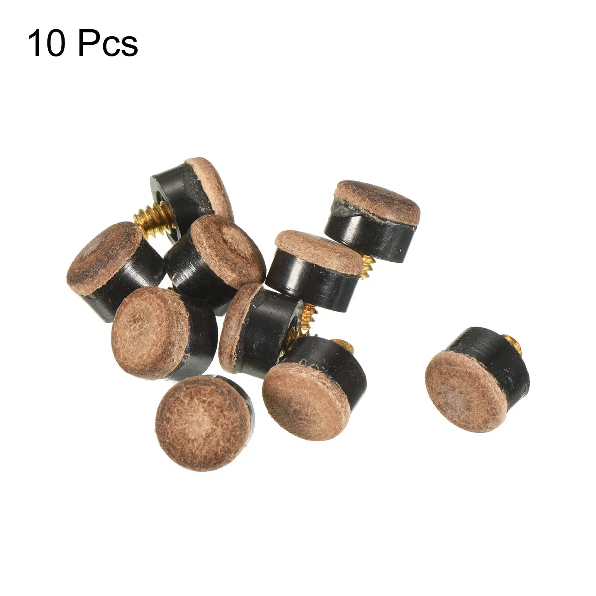 PATIKIL 11mm Dia Avvitare Biliardo Stecca Punte, 10pz Biliardo Stecca Punte Snooker Biliardo Forniture Biliardo Stecca Punte Sostituzione Accessori, Marrone