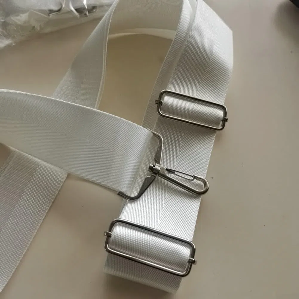 Zoegneer Rete da tennis in nylon centrale con gancio a molla in acciaio , 220 x 5 cm, colore: bianco