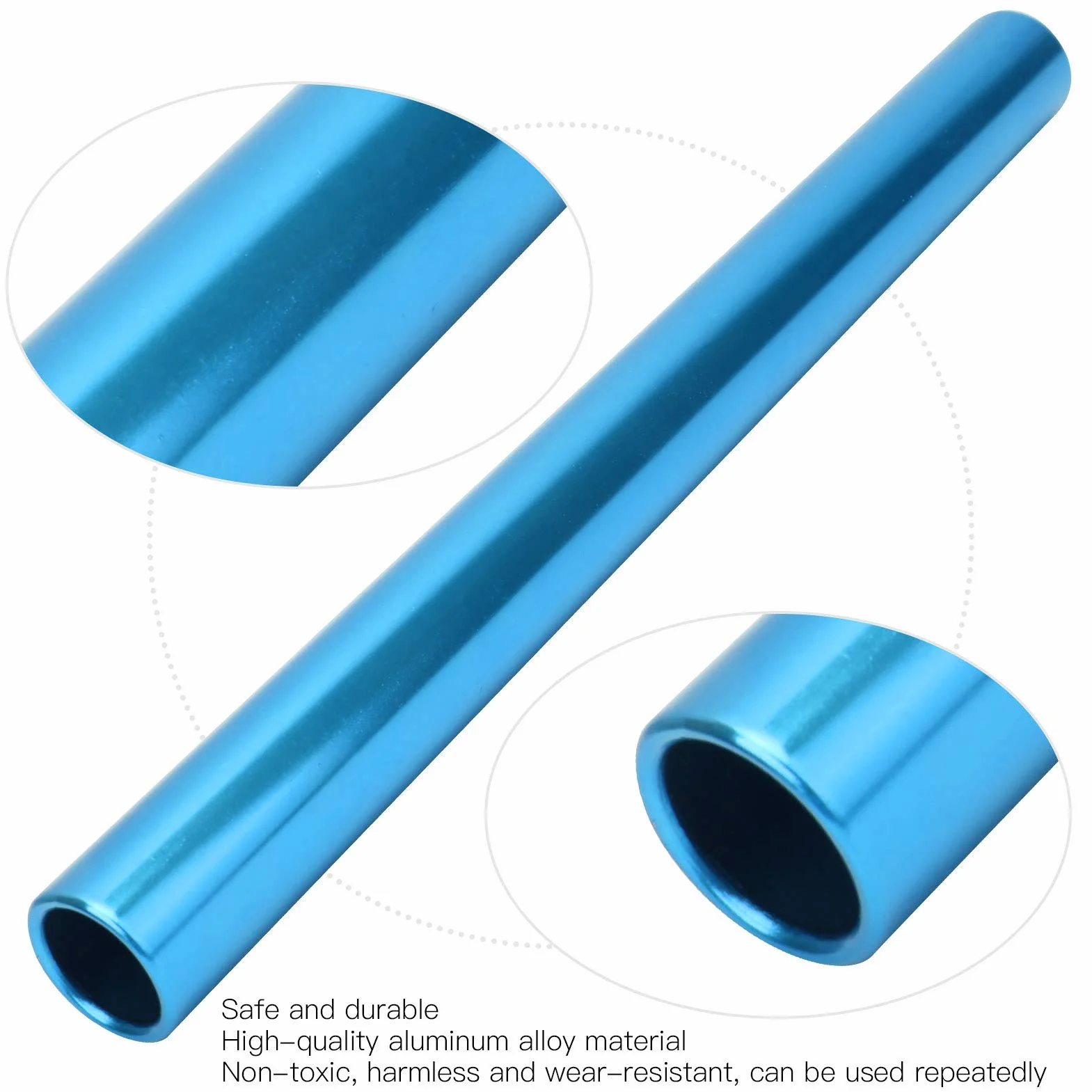 3pcs Lega di Alluminio Galvanotecnica Relè Batons Track and Field Sprint Match Batons per Giochi Relè