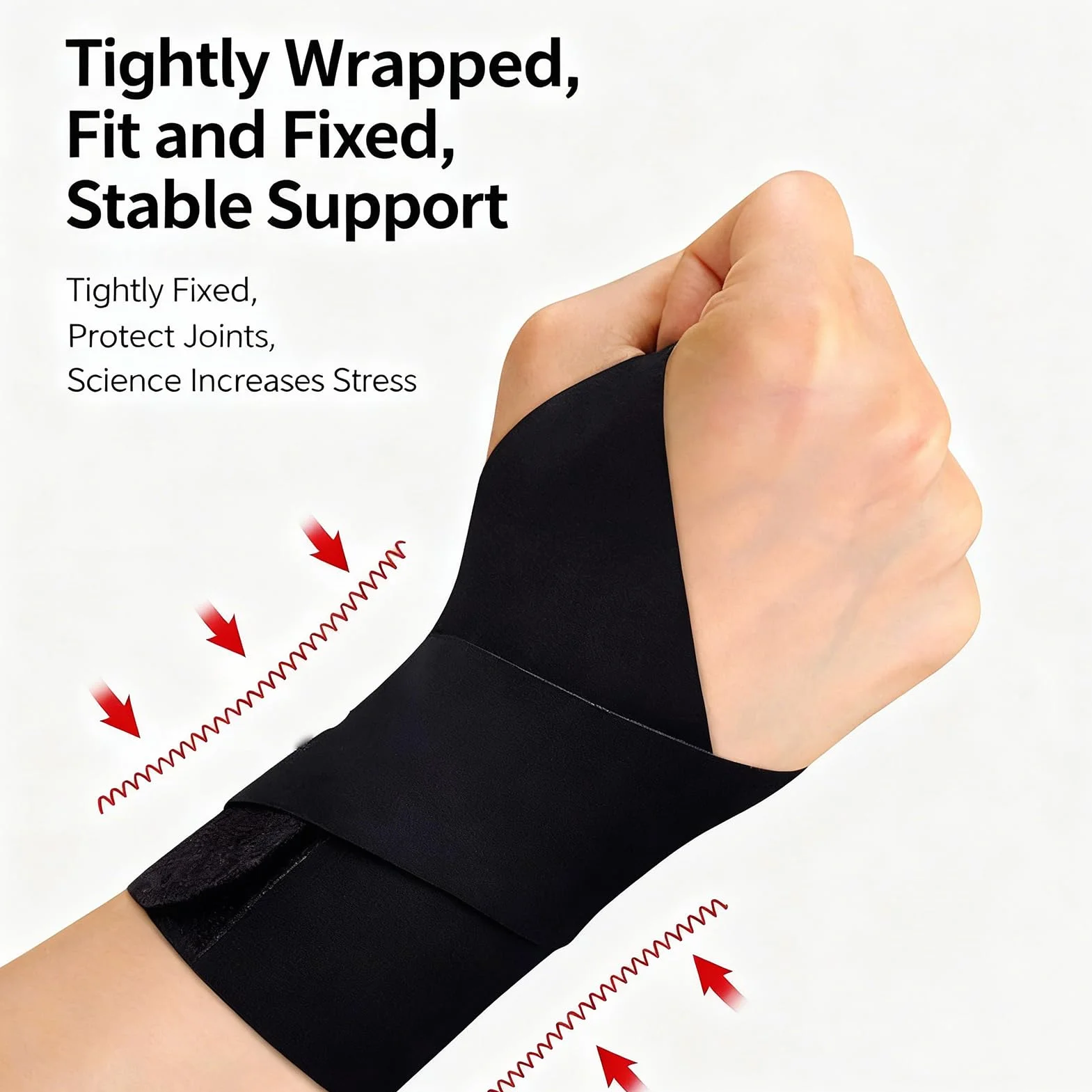 2PCS Tutore Polso Sottile, Polsiera Ortopedica Regolabile per Tendinite, Tutore per Tunnel Carpale Sinistro e Destro, Compressione Traspirante per Sport, Palestra, Computer, Dormire (Nero)