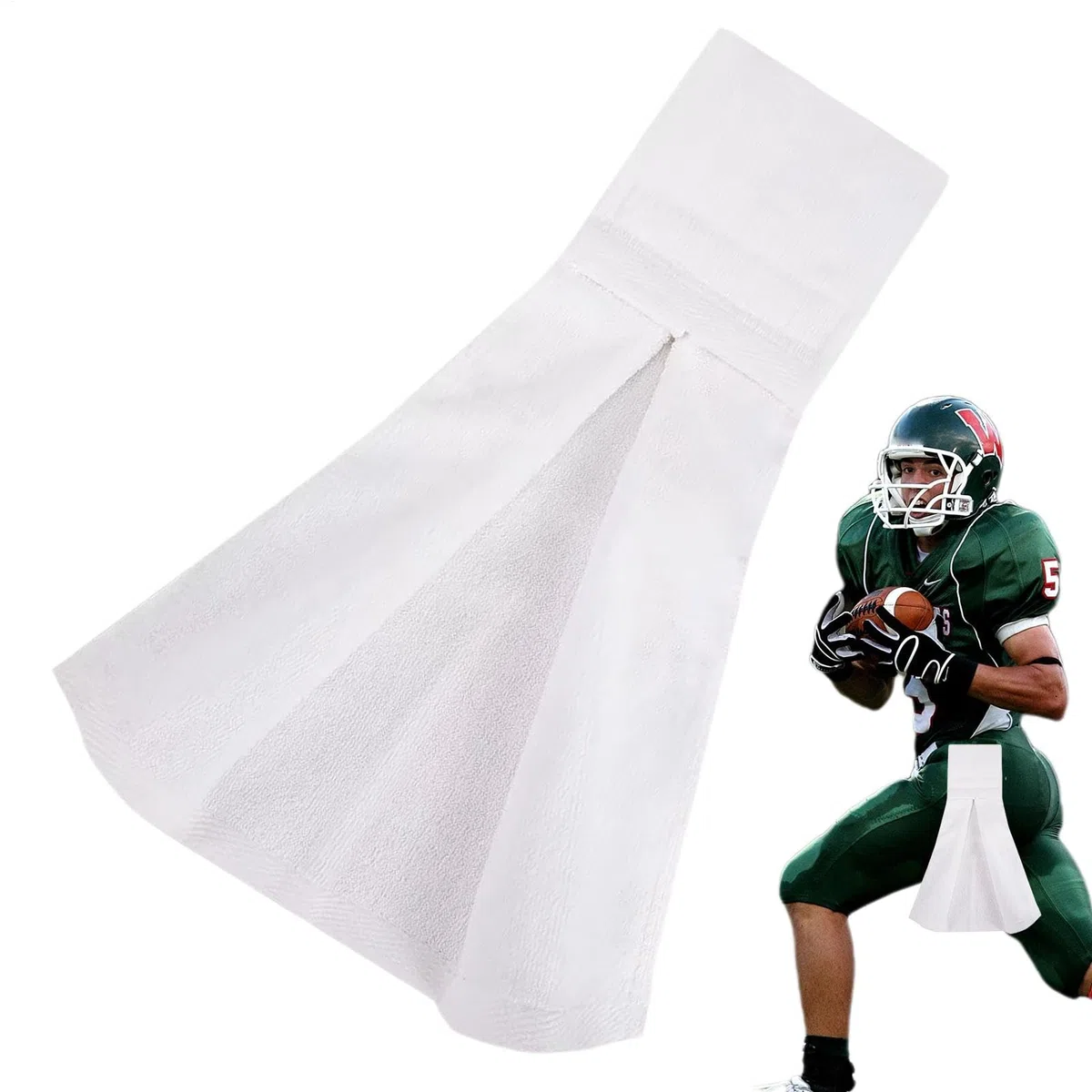 Quarterback - Asciugamano da calcio Quarterback, in cotone, delicato sulla pelle, per giovani giocatori di calcio o softball