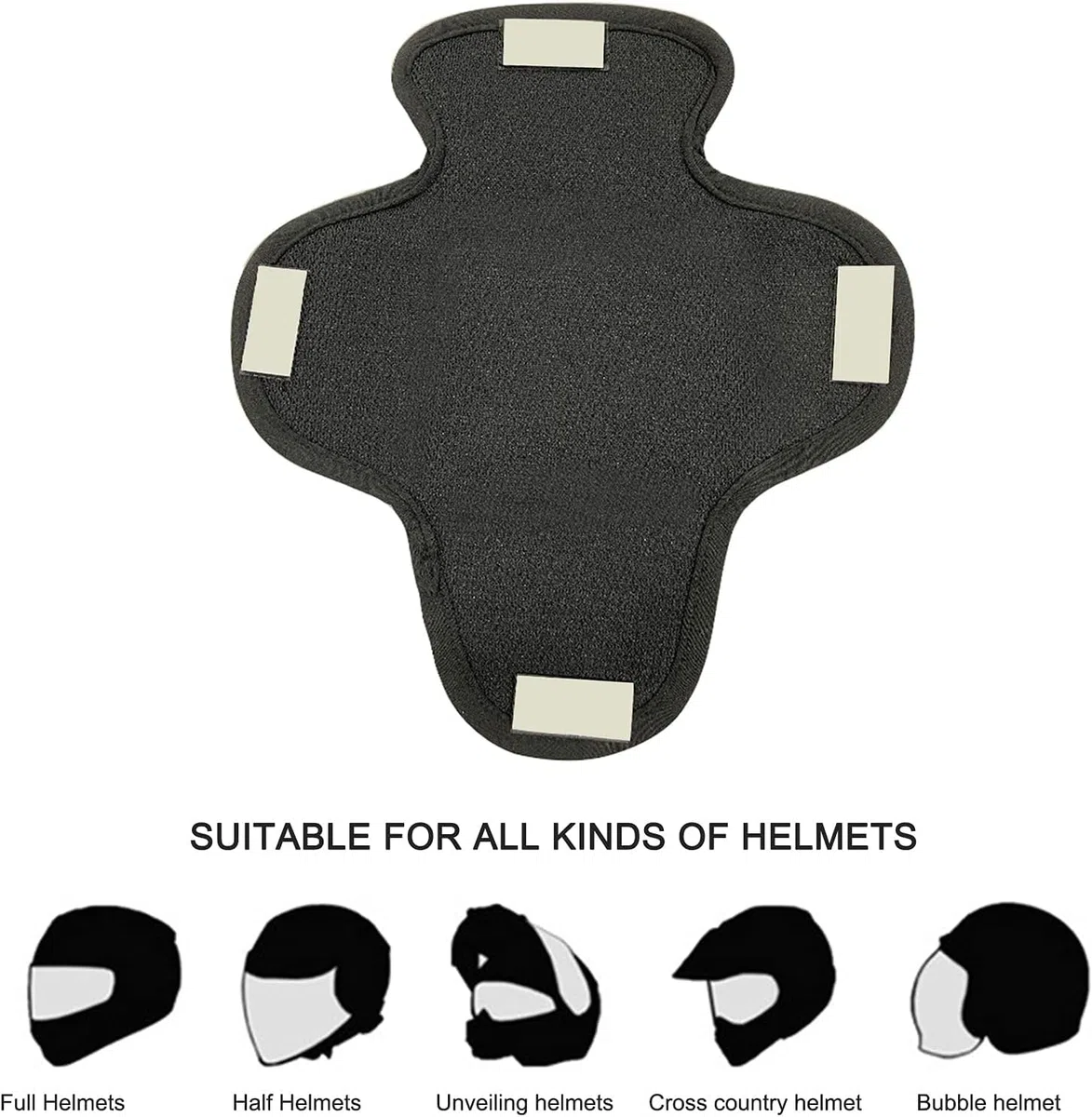 Fodera per casco moto, Fodera per casco traspirante anti-sudore, Assorbe il sudore gocciolante, Imbottitura interna per riutilizzabile e lavabile