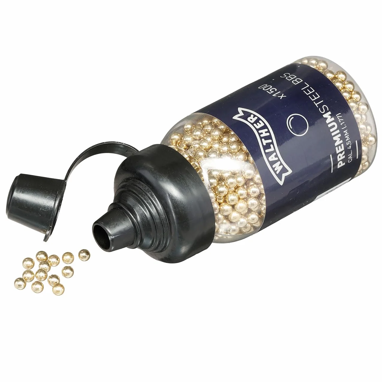 Walther Pallino Sferico Acciaio 4.5mm Gold 1500szt