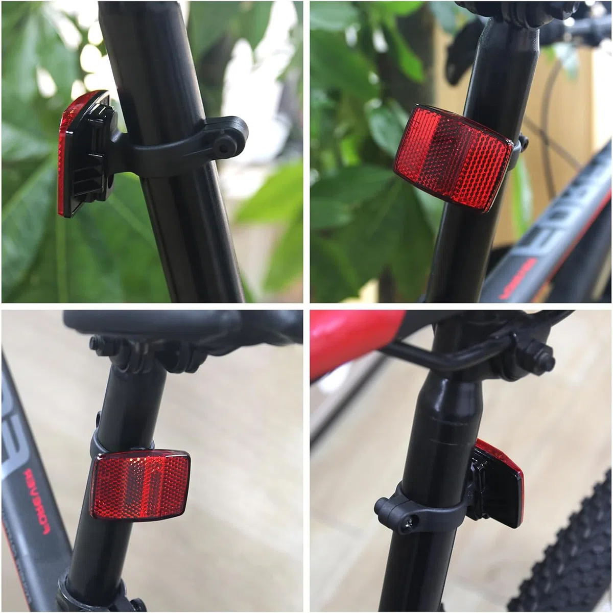 2 set di catarifrangenti per bicicletta, catarifrangenti per bicicletta a occhio di gatto per ruote anteriori e posteriori, accessori per la guida notturna ad alta visibilità